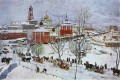 dans sergiyev posad 1911 Konstantin Yuon scènes de la ville de paysage urbain